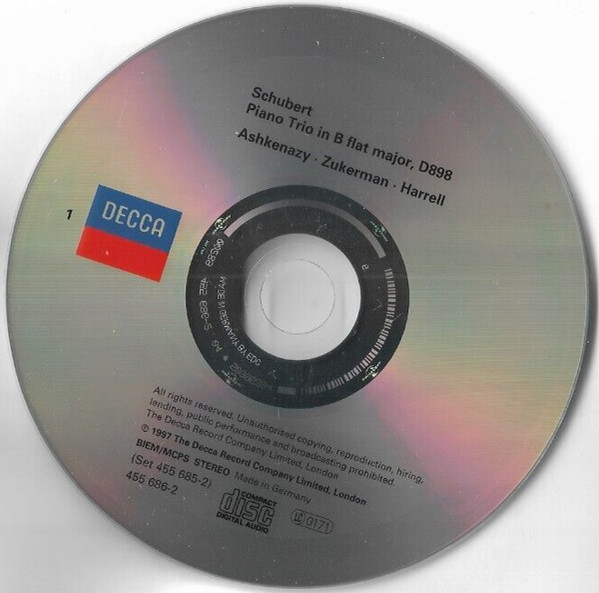 Franz Schubert - Vladimir Ashkenazy · Pinchas Zukerman · Lynn Harrell - The Piano Trios (2xCD, Album, RE) (Mint (M)) - Image 3