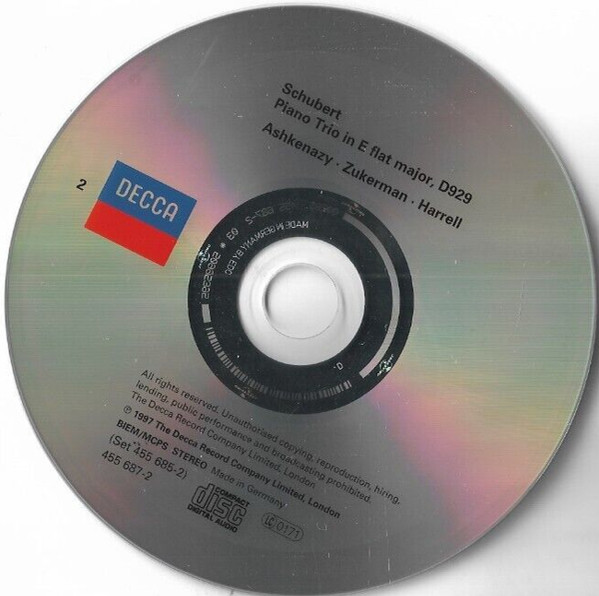 Franz Schubert - Vladimir Ashkenazy · Pinchas Zukerman · Lynn Harrell - The Piano Trios (2xCD, Album, RE) (Mint (M)) - Image 4