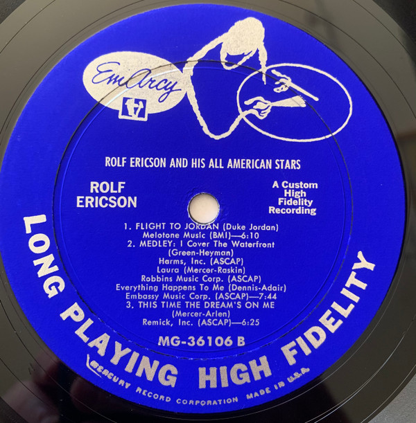 Rolf Ericson And His All American Stars* - Rolf Ericson And His All American Stars (LP, Album, Mono, Dee) (Very Good Plus (VG+)) - Image 4