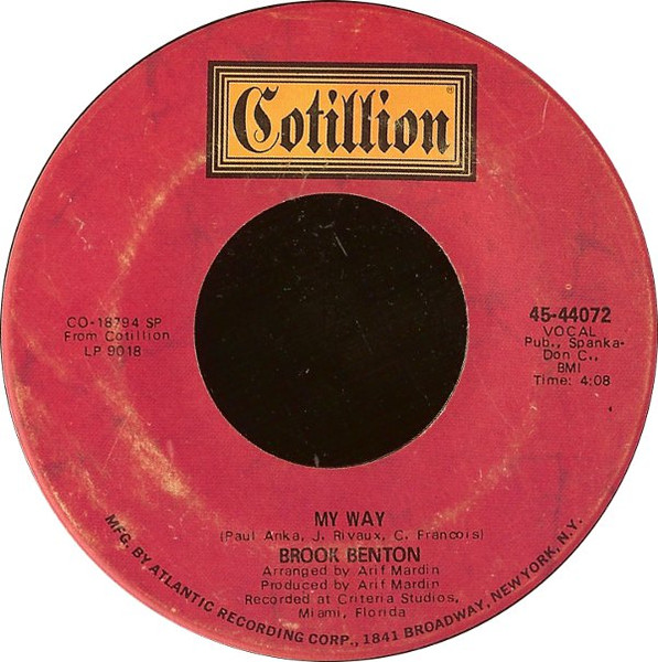 Brook Benton - My Way / A Little Bit Of Soap (7") (Near Mint (NM or M-))