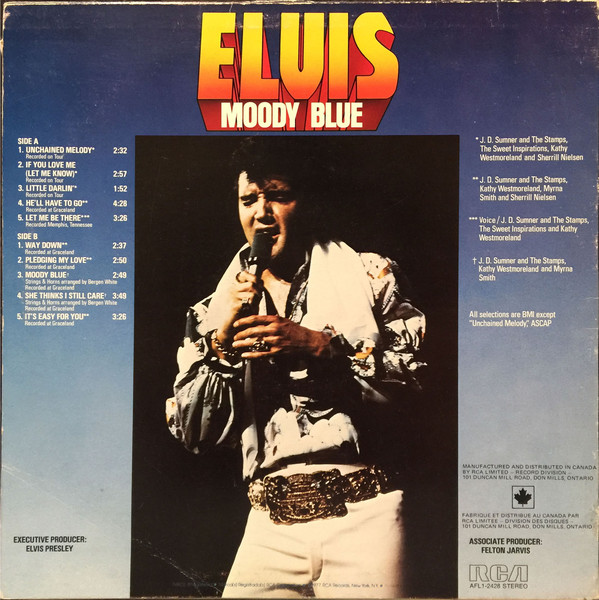 Elvis Presley - Moody Blue (LP, Album, Bla) (Mint (M)) - Image 2