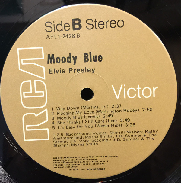 Elvis Presley - Moody Blue (LP, Album, Bla) (Mint (M)) - Image 4