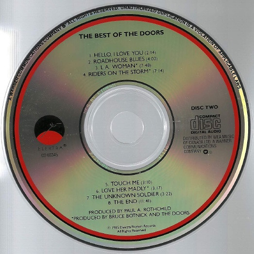 The Doors - The Best Of The Doors (2xCD, Comp, Club, RE) (Near Mint (NM or M-)) - Image 2