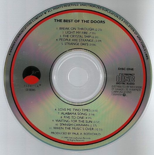 The Doors - The Best Of The Doors (2xCD, Comp, Club, RE) (Near Mint (NM or M-)) - Image 3