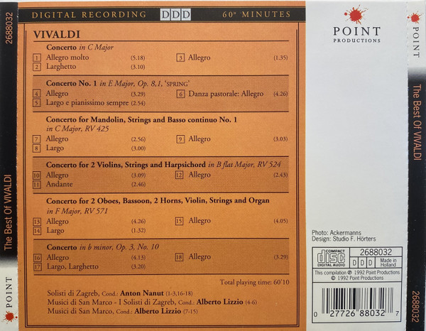 Antonio Vivaldi - The Best Of Vivaldi (CD, Comp) (Mint (M)) - Image 2