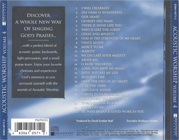 Various - Acoustic Worship (Volume 4) (CD) (Mint (M)) - Image 2