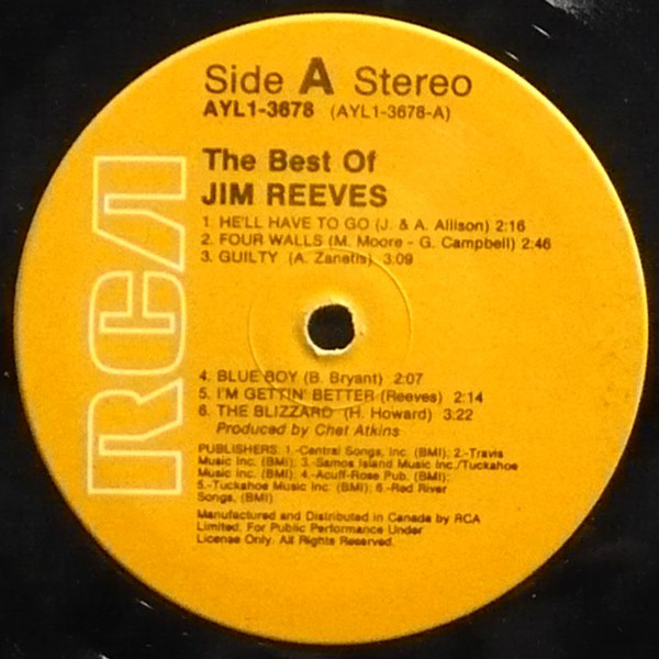 Jim Reeves - The Best Of Jim Reeves (LP, Comp, RE) (Mint (M)) - Image 3