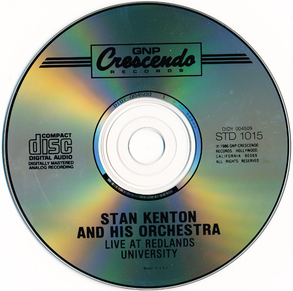 Stan Kenton And His Orchestra - Live At Redlands University (CD, Album, Club) (Near Mint (NM or M-)) - Image 3