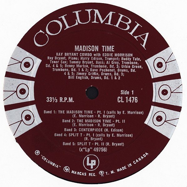 The Ray Bryant Combo - Madison Time (LP, Mono) (Very Good Plus (VG+)) - Image 3