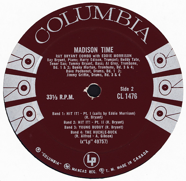 The Ray Bryant Combo - Madison Time (LP, Mono) (Very Good Plus (VG+)) - Image 4
