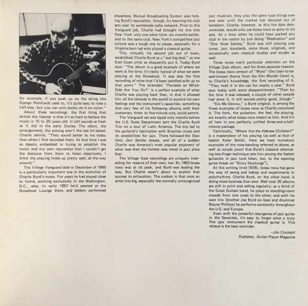 Charlie Byrd - In Greenwich Village (2xLP, Comp) (Very Good Plus (VG+)) - Image 3