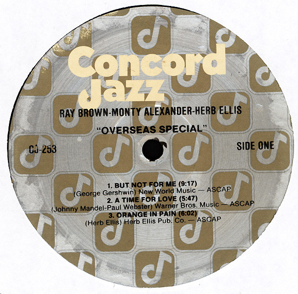 Monty Alexander, Ray Brown, Herb Ellis - Overseas Special (LP, Album) (Very Good Plus (VG+)) - Image 3