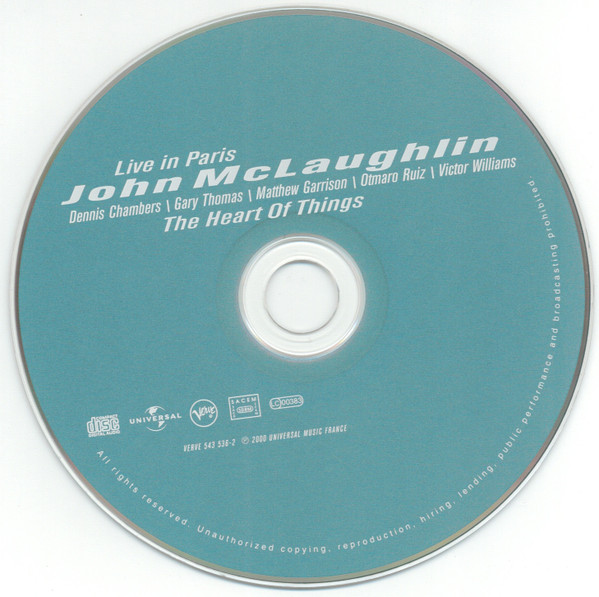 John McLaughlin - The Heart Of Things (Live In Paris) (CD, Album, Dig) (Near Mint (NM or M-)) - Image 3