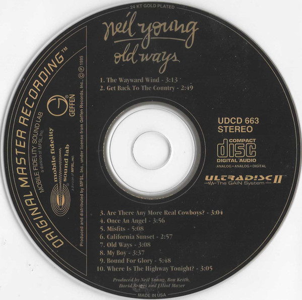 Neil Young - Old Ways (CD, Album, RE, RM, 24K) (Very Good Plus (VG+)) - Image 3