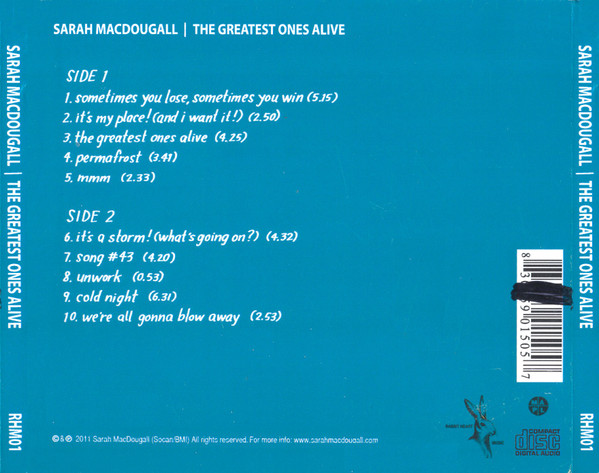 Sarah MacDougall - The Greatest Ones Alive (CD, Album) (Near Mint (NM or M-)) - Image 2