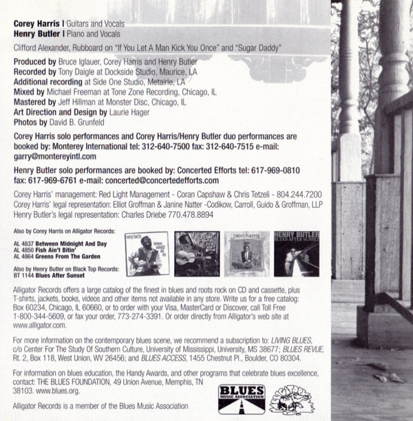 Corey Harris & Henry Butler - Vü-Dü Menz (CD, Album) (Near Mint (NM or M-)) - Image 5