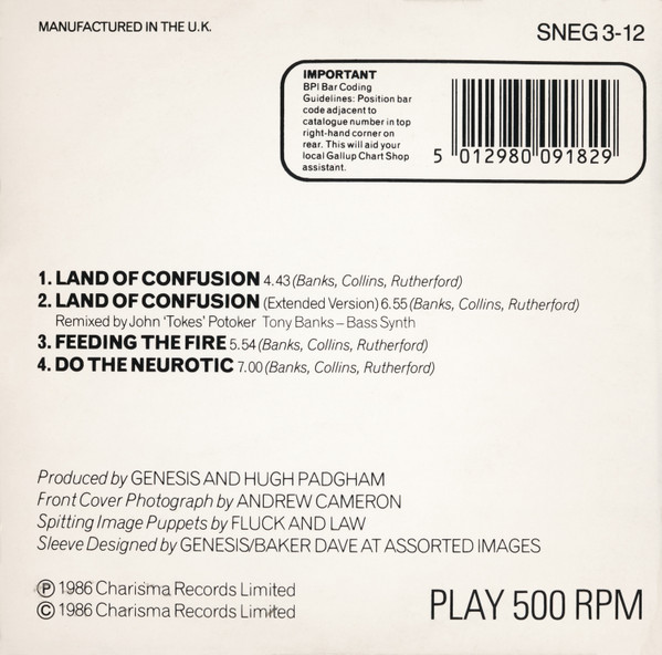 Genesis - Land Of Confusion (CD, Single, Gat) (Near Mint (NM or M-)) - Image 2