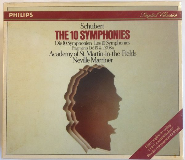 Franz Schubert / The Academy Of St. Martin-in-the-Fields, Sir Neville Marriner - The 10 Symphonies (6xCD, Comp + Box) (Very Good Plus (VG+))