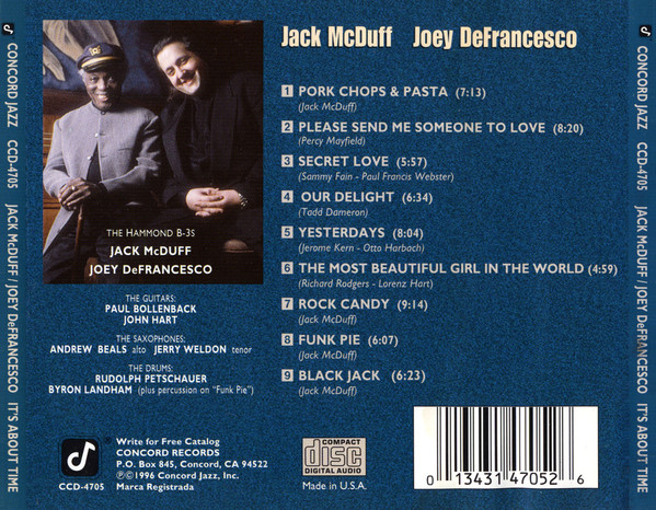 Brother Jack McDuff and Joey DeFrancesco - It's About Time (CD, Album) (Near Mint (NM or M-)) - Image 3