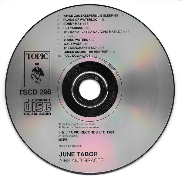 June Tabor - Airs And Graces (CD, Album, RE) (Near Mint (NM or M-)) - Image 4