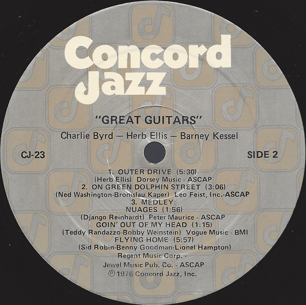 The Great Guitars - Charlie Byrd, Barney Kessel, Herb Ellis - Great Guitars (LP, Album, RE) (Very Good Plus (VG+)) - Image 4