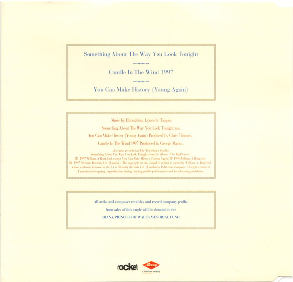 Elton John - Something About The Way You Look Tonight / Candle In The Wind 1997 (CD, Single) (Mint (M)) - Image 3