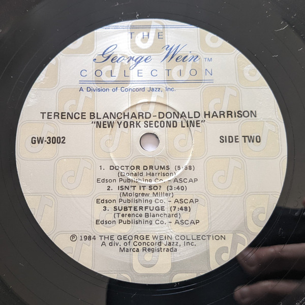 Terence Blanchard / Donald Harrison - New York Second Line (LP) (Near Mint (NM or M-)) - Image 3