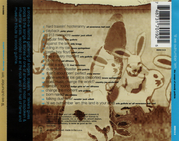 Various - 'Til We Outnumber 'Em (The Songs Of Woody Guthrie) (CD, Album) (Near Mint (NM or M-)) - Image 2