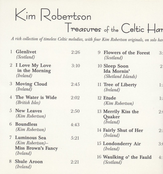 Kim Robertson - Treasures Of The Celtic Harp (CD, Album) (Near Mint (NM or M-)) - Image 5