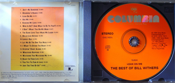 Bill Withers - Lean On Me: The Best Of Bill Withers (CD, Comp) (Mint (M)) - Image 3