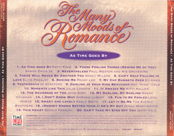 Various - The Many Moods Of Romance: As Time Goes By (CD, Comp) (Near Mint (NM or M-)) - Image 2