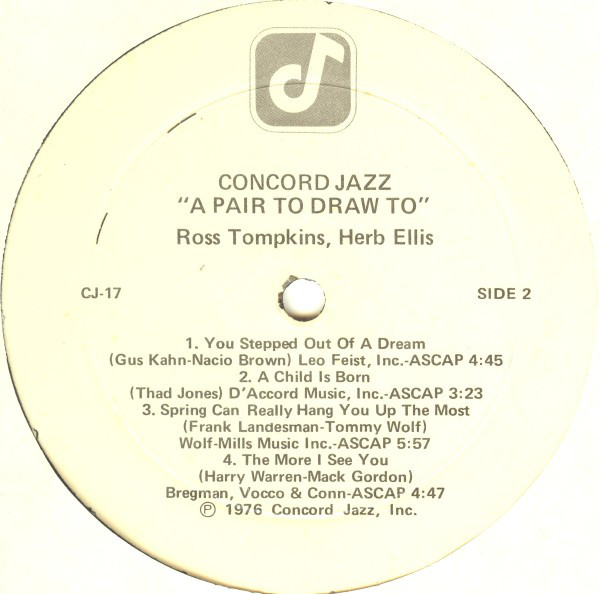 Herb Ellis & Ross Tompkins - A Pair To Draw To (LP, Album) (Very Good Plus (VG+)) - Image 4