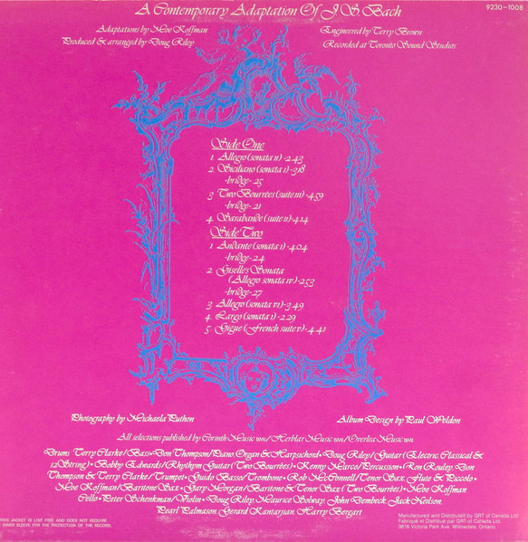 Moe Koffman - Moe Koffman Plays Bach (LP, Album, RP) (Mint (M)) - Image 2