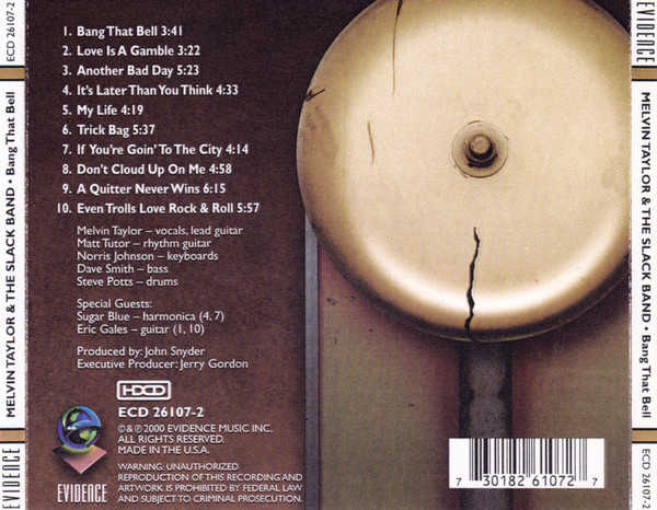 Melvin Taylor & The Slack Band - Bang That Bell (HDCD, Album) (Near Mint (NM or M-)) - Image 2