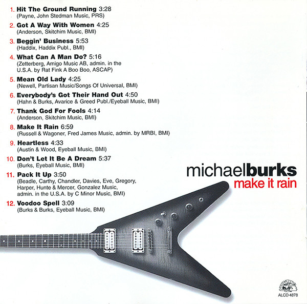 Michael Burks - Make It Rain (CD, Album) (Near Mint (NM or M-)) - Image 2