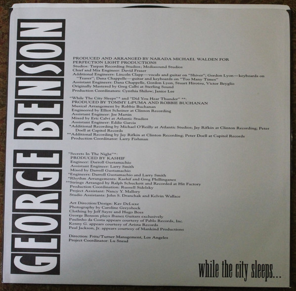 George Benson - While The City Sleeps... (LP, Album) (Mint (M)) - Image 3