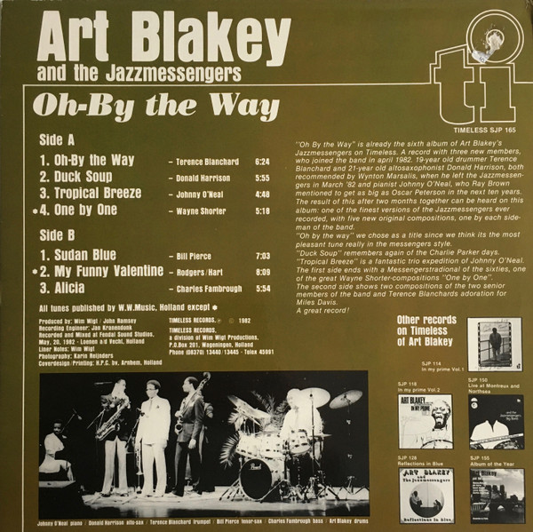 Art Blakey & The Jazz Messengers - Oh-By The Way (LP, Album) (Near Mint (NM or M-)) - Image 2
