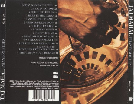 Taj Mahal - Phantom Blues (CD, Album, Club) (Near Mint (NM or M-)) - Image 3