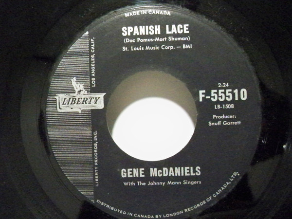 Gene McDaniels* With The Johnny Mann Singers - Spanish Lace (7") (Near Mint (NM or M-))