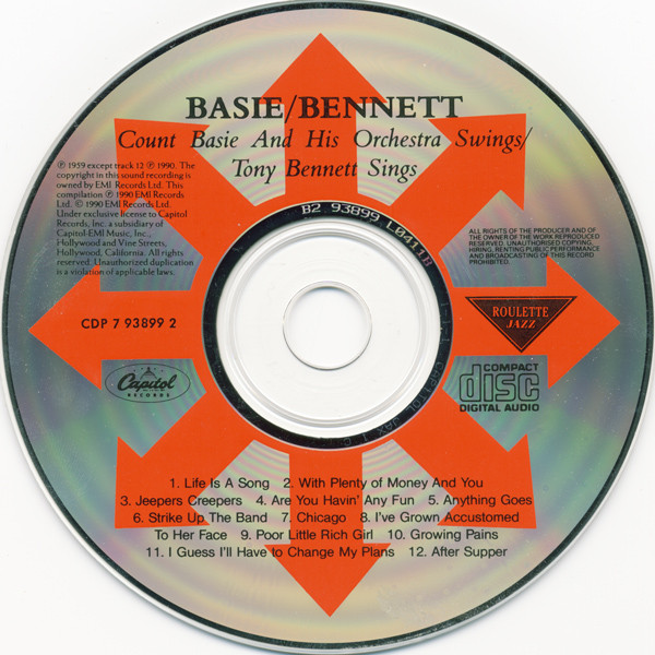 Count Basie / Tony Bennett - Count Basie Swings / Tony Bennett Sings (CD, Album, RE) (Near Mint (NM or M-)) - Image 5