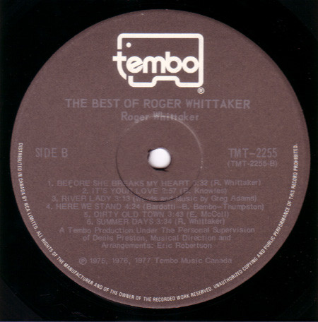 Roger Whittaker - The Best Of Roger Whittaker (LP, Comp, RE) (Mint (M)) - Image 4