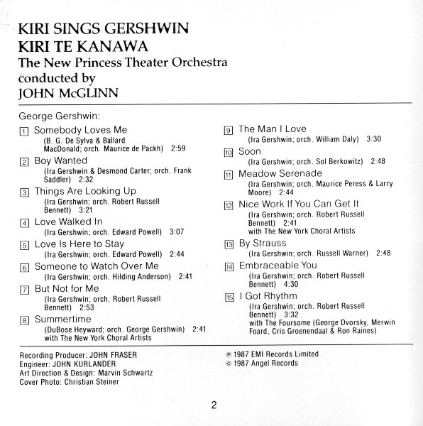 Kiri Te Kanawa - Kiri Sings Gershwin (CD, Album) (Near Mint (NM or M-)) - Image 4