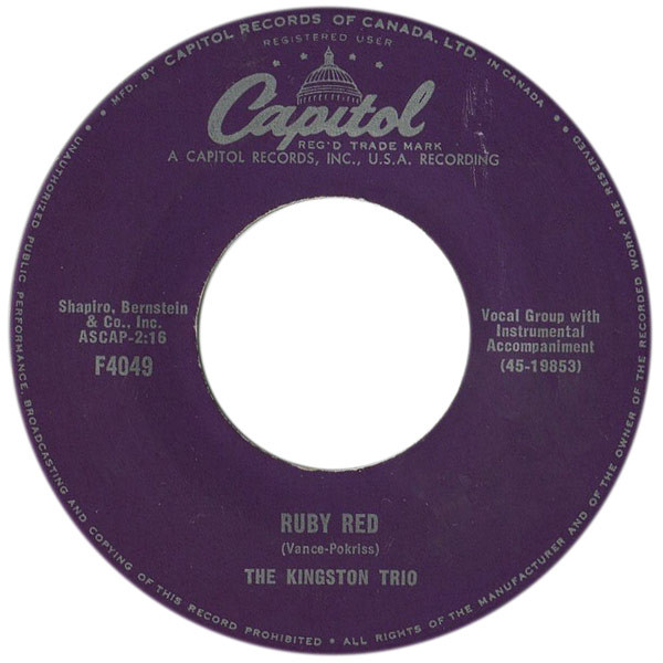 Kingston Trio - Tom Dooley (7", Single) (Near Mint (NM or M-)) - Image 2