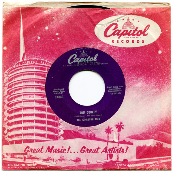 Kingston Trio - Tom Dooley (7", Single) (Near Mint (NM or M-)) - Image 3