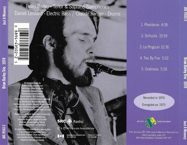 Brian Barley Trio - 1970 (CD, Album, RE) (Mint (M)) - Image 3