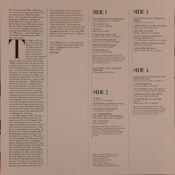 Billie Holiday - Stormy Blues (2xLP, Comp) (Very Good Plus (VG+)) - Image 4