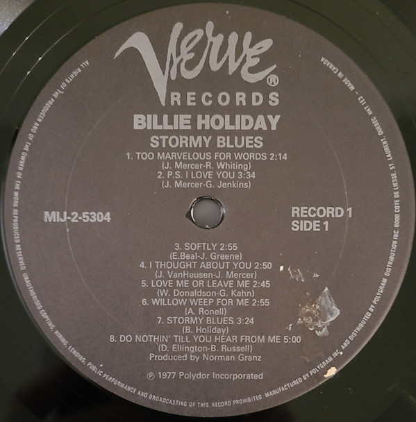 Billie Holiday - Stormy Blues (2xLP, Comp) (Very Good Plus (VG+)) - Image 5