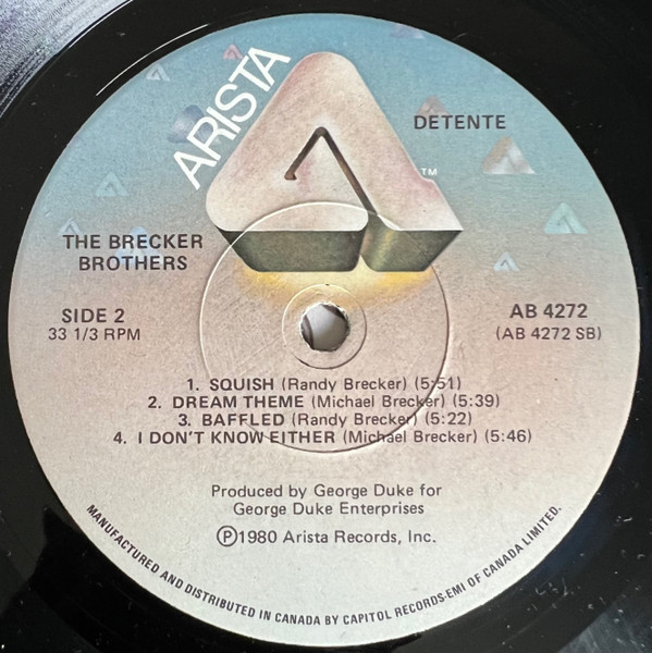 The Brecker Brothers - Detente (LP, Album) (Very Good Plus (VG+)) - Image 4