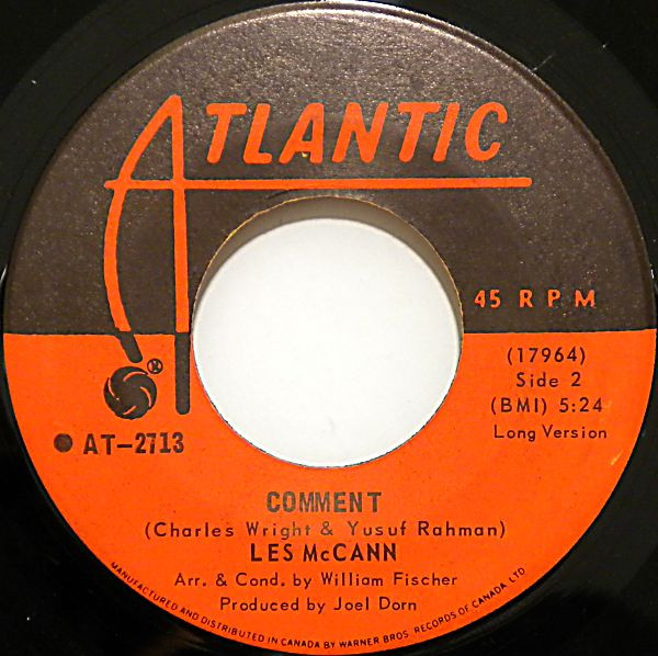 Les McCann - Comment (7") (Near Mint (NM or M-)) - Image 2