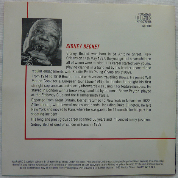 Sidney Bechet - Freight Train Blues (CD, Comp) (Near Mint (NM or M-)) - Image 5